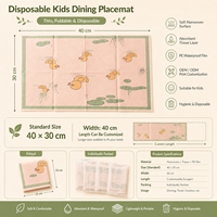 Napperon jetable sur mesure pour enfants, largeur 40 cm, impression disponible, boîte personnalisée fabriquée en Chine