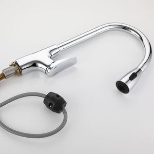 Pull Faucet, Kitchen Faucet, Kitchen Mixer, Chrome Gun, Gray Faucet, Hot and Cold Faucet, Brass Faucet - Product Image 4