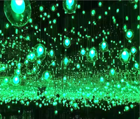 Luminaire suspendu en verre à LED décoratif pour la Saint-Valentin, éclairage à fibres optiques, lustre à LED RVB