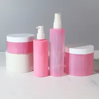 Idealpak all'ingrosso colore personalizzato rosa vasetti cosmetici PET corpo burro crema barattolo 480ml crema Scrub corpo barattolo di plastica
