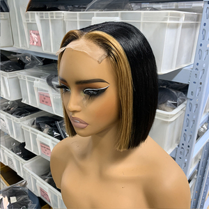 Perruques en <span class=keywords><strong>cheveux</strong></span> humains, coupe bob de 8 pouces, cuticules alignées, nouées à la main, colorées pour femmes - Product Image 6