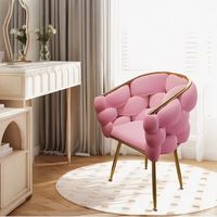 Tabouret de maquillage de style moderne, luxe léger, fauteuil bulle pour salon avec dossier, coiffeuse simple, chaise pour nail art