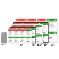 Sistema de Visualización para Cocina, Pantalla LED Digital de 24 Pulgadas con Android 13, Resolución 1920x1080, Animación para Restaurantes y Tiendas Minoristas