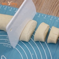 Spatule en plastique pour la décoration de gâteaux, spatule à pâtisserie en plastique, bol en plastique, racloir en silicone pour la cuisine