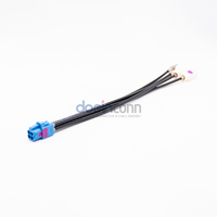 Mini Fakra perempuan kode C ke Fakra Male B Kode 4 dalam 1 kabel ekstensi 20CM kabel Fakra Mini