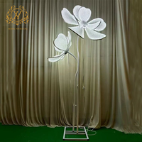 Dekorasi Panggung Pernikahan Mank, Lorong, Renda Logam, Peony, Camellia, Lampu Lantai Bunga untuk Dalam/Luar Ruangan, Lampu Jalan Kelopak Bunga Pernikahan