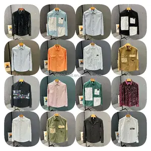 Camicia a maniche lunghe da uomo 2024 nuova moda primaverile giacca casual per camicia da giorno sottile estiva