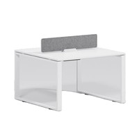 Poste de travail mobile pliable en PVC pour quatre personnes, avec cloisons de séparation, design moderne et minimaliste de luxe