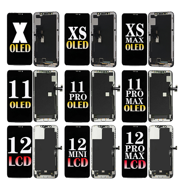 Original Replacement for iphone X Xs Max Xr 10 11 12 13 14 Pro Oled Screen Assembly for iphone 5s 6s Se 5 6 7 8 Plus Lcd Display