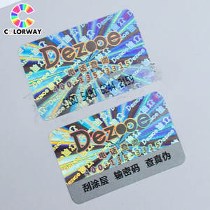 Etiquetas Holográficas 3D Personalizadas Anti-Manipulación, Etiquetas Adhesivas para Raspar, Etiqueta de Seguridad Holográfica con <span class=keywords><strong>Código</strong></span> <span class=keywords><strong>QR</strong></span> para Embalaje Seguro - Product Image 5