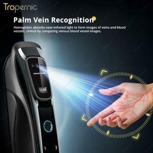 Tropernic Tuya App Video interkom elektrik, kunci pintu pintar biometrik Wifi otomatis dengan kamera dan bel pintu - Product Image 4