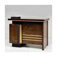 Vente en gros Bureau de luxe de taille personnalisée pour bureau de PDG Grands bureaux d'ordinateur en bois Table de bureau de patron