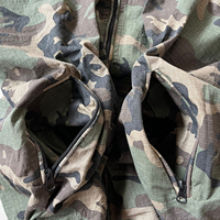 Veste coupe-vent tactique militaire à capuche zippée en tissu ripstop camouflage forestier personnalisée OEM pour hommes