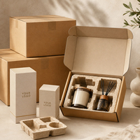 Boîte cadeau personnalisée en gros pour bougies, emballage de luxe en papier pour ensemble cadeau de bougies d'aromathérapie et diffuseurs à bâtonnets