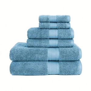 Juego de Toallas de Hotel y Spa 100% Algodón, 6 Piezas, Juego de Toallas de Baño de Lujo con Logotipo Personalizado - Product Image 1