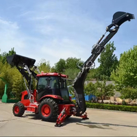YCMG 4x4 Mini Backhoe Loader & Front Loader 6 Ton Mesin Cummins 75KW Tenaga Kuat untuk Dijual