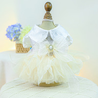 Robe de mariée en dentelle écologique pour chiens, collection Queen, style classique et dessin animé, idéale pour l'hiver et Noël - Meilleures ventes