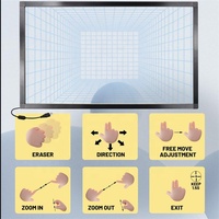 32 42 43 49 50 55 65 75 inci USB Ir Sensor bingkai sentuh 40 poin inframerah Kit lapisan Panel layar sentuh
