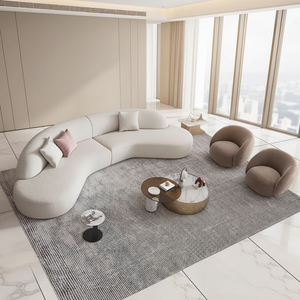 Canapé moderne à coins arrondis de qualité ingénierie sur mesure pour hôtels, bureaux, projets commerciaux et villas S01-2 Design moderne - Product Image 3