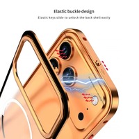 Étui de protection magnétique Sunforward TPU+PC couleur originale pour 17 Pro Max, protection anti-chute, compatible avec la charge sans fil