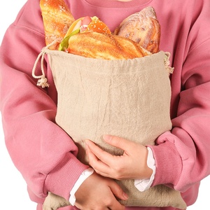 Borsa per il pane <span class=keywords><strong>in</strong></span> <span class=keywords><strong>tessuto</strong></span> di lino riutilizzabile riciclata biodegradabile di design personalizzato personalizzabile all'ingrosso - Product Image 4