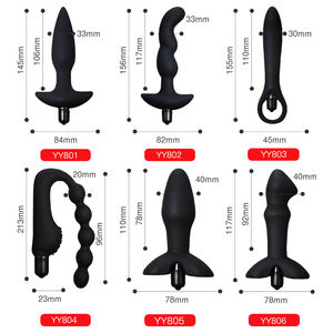 Mainan seks Vibrator silikon steker Anal untuk pria wanita pijat prostat merangsang steker pantat - Product Image 1