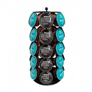 Support rotatif pour <span class=keywords><strong>dosettes</strong></span> de café <span class=keywords><strong>Dolce</strong></span> <span class=keywords><strong>Gusto</strong></span>, 35 emplacements - Organisateur en métal pour la maison et la salle de pause-café - Product Image 1