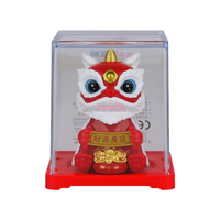 Statues de lion dansant de 2 pouces, tête qui se balance, Feng Shui, solaire, pour la décoration de la maison, des restaurants et les cadeaux du Nouvel An