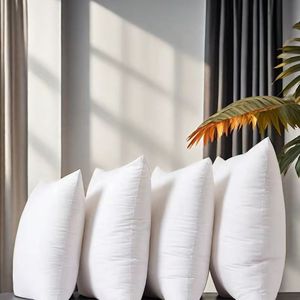 Fluffy Microfiber <strong>Pillow</strong> 100% Cotton Fabric <strong>Feather</strong> Filling Breathable Soft <strong>Pillow</strong> <strong>Insert</strong> Luxury Decorative Throw <strong>Pillow</strong> - Product Image 1