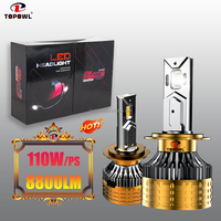 Kit de phares de voiture H4, faisceau haut/bas LED H7 H1 H8 H9 H11 HB3 9005 9006 200W 20000lm 6000K, phare de voiture