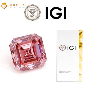 Diamante Cultivado en Laboratorio con Corte Asscher de 1CT 2CT, Color Rosa, VS VVS, Certificado IGI, para Joyería - Product Image 2