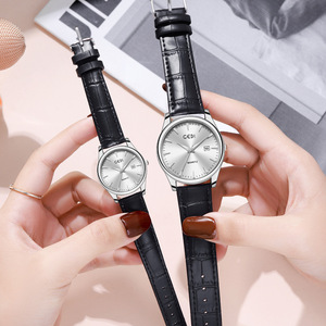 Reloj de Cuarzo Minimalista de Alta Gama con Correa de Cuero Genuino, Calendario, Resistente al Agua, Oferta Especial para las Fiestas - Product Image 4