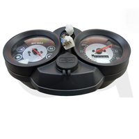 Pengganti Speedometer gerakan besi sepeda motor TVS HLX125 harga grosir baru untuk pasar Amerika Selatan cangkang hitam atas
