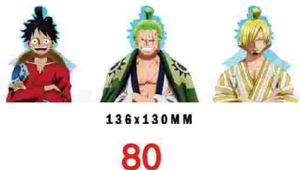 สติกเกอร์ตกแต่งรถยนต์ลายการ์ตูนวันพีซ ลูฟี่ โซโล นามิ ช็อปเปอร์ เอส แบบ 3 มิติ กันน้ำ 1500 แบบ ดีไซน์สั่งทำพิเศษ - Product Image 6