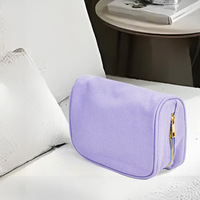 Étui à cosmétiques portable en coton personnalisé miniature coloré pour femmes, fermeture éclair, haute qualité, simple, fabrication exquise, sac cadeau