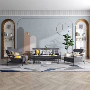Sofá <span class=keywords><strong>de</strong></span> Estilo Nórdico, Metálico, Simple, Moderno, <span class=keywords><strong>de</strong></span> Lujo Ligero, para Sala <span class=keywords><strong>de</strong></span> Estar u Oficina, Combinación <span class=keywords><strong>de</strong></span> Sofá y Silla, Estilo Influencer - Product Image 3