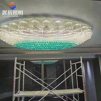 Lampes de plafond modernes de luxe pour couloir d'hôtel, prix fabricant, salle de conférence, fer, cristal K9