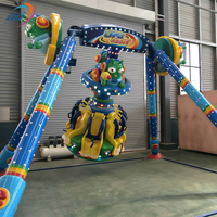 Manège Pendule Thème OVNI Extraterrestre, Petit Manège Pendule pour Parc d'Attractions, Manège Frisbee pour Enfants avec Lumières LED pour Fête Foraine