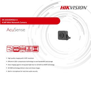वास्तविक मूल DS-2CD2D45G2-U 4mp 2.8 मिमी मिनी गुप्त संजाल नेटवर्क कैमरा अंतर्निहित माइक्रोफोन वास्तविक समय ऑडियो सुरक्षा नो-पो - Product Image 2