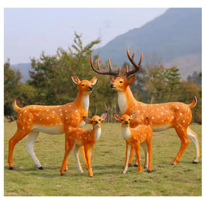 เครื่องประดับรูปปั้นกวางซิก้าจำลองทำจากไฟเบอร์กลาสเรซินเสริมแรงสำหรับตกแต่งสนามหญ้ากลางแจ้ง - Product Image 6