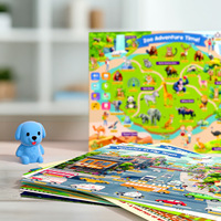 Jouet interactif éducatif de lecture sur table avec 20 illustrations de scènes et narration vocale réelle pour le développement cognitif de la petite enfance