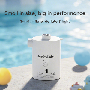 Pompe à air portable en plastique Swimbobo pour bouée gonflable, 1500 mAh rechargeable, gonflage/dégonflage, <span class=keywords><strong>camping</strong></span>, piscine - Product Image 2