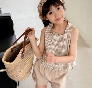 Pakaian Anak-anak 2026 Baju Tanpa Lengan Gaya Korea Anak Perempuan Baru Musim Panas Blus Musim Panas Atasan Anak-anak Sejuk dan Bernapas - Product Image 5