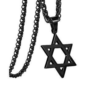 Collana gioiello in oro 18K con stella di David per donne collana impermeabile in acciaio inossidabile Hexagram ciondolo - Product Image 6