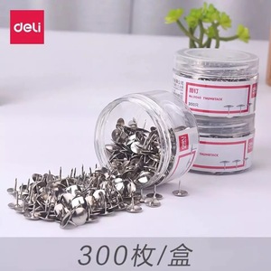 Deli Thumbtacks Metal Round Head 0040 Office Use Pushpins Corkboard Nails - Product Image 4
