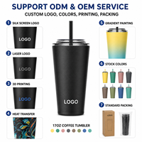 Mug à café isotherme JUNVOY de luxe à double paroi en acier inoxydable 304, extérieur en plastique, personnalisable pour utilisation en voiture, cadeaux (6 heures)