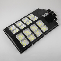 Lampe solaire de rue LED intégrée 1200W avec capteur, portable, pour extérieur, jardin, avec indice de protection IP65, tout-en-un