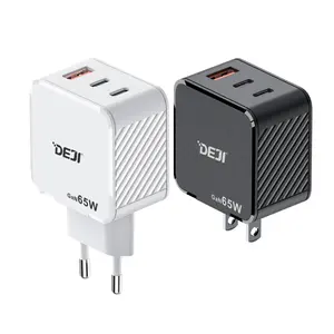 DEJI US EU Plug One Plus зарядное устройство 65 Вт USB-C GaN Tech 3 порта зарядное устройство для телефона Быстрая зарядка