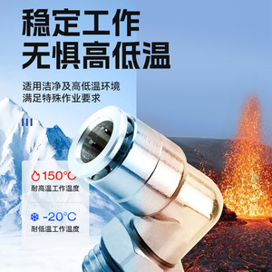 ข้อต่อสายลมแบบเร็วชนิดเกลียว G วัสดุทองแดงชุบนิกเกิล แรงดันใช้งาน 0.8Mpa - Product Image 3