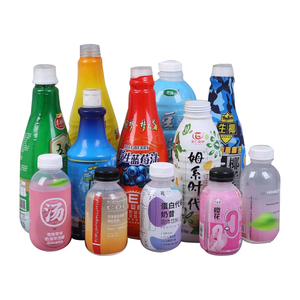 Perles brillantes personnalisées en plastique PET PVC étiquettes thermorétractables de bouteille en plastique de gallon lubrifiant pour l'eau minérale et le liquide <span class=keywords><strong>vaisselle</strong></span> - Product Image 5